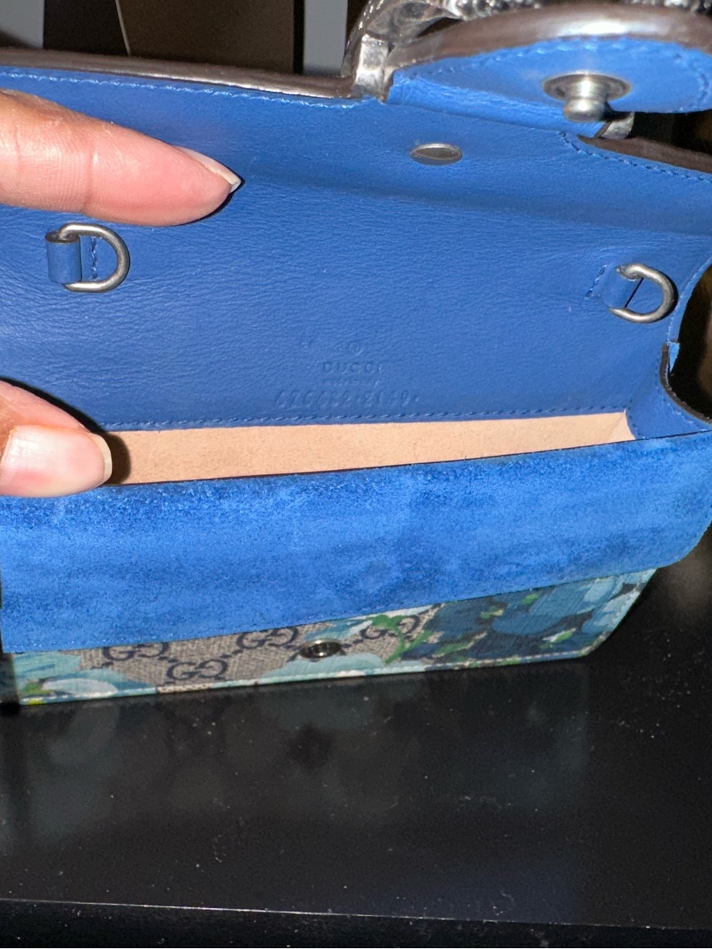 Gucci Dionysus Supermini Blue Leather Shoulder Bag – GHW – Authentic - Picture 6 of 11